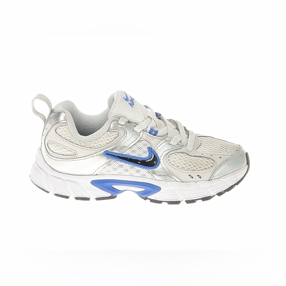 Nike V5 RNR Low top Kids' Running Sneakers Blue Silver Shoes Size 12.5 PS EUC